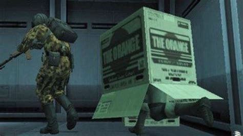 metal gear solid 3 cardboard box gif|solid snake in a box.